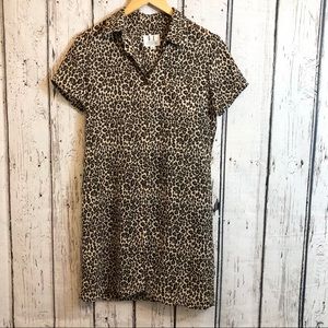 RJ Collection leopard print short sleeve dramatic mob wife bold edgy glam 6P